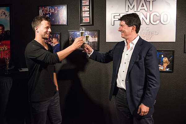 BASE Entertainment CEO Delivers Toast to Mat Franco at Mat Franco Theater 7.10.17 credit Mike KTony Tran Photography