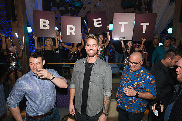 Chart topping Country Artist Brett Young Smiles in Celebration of Official Bachelor Party at OMNIA Nightclub Las Vegas on Sunday Sept. 30 Photo Credit Mike Kirschbaum