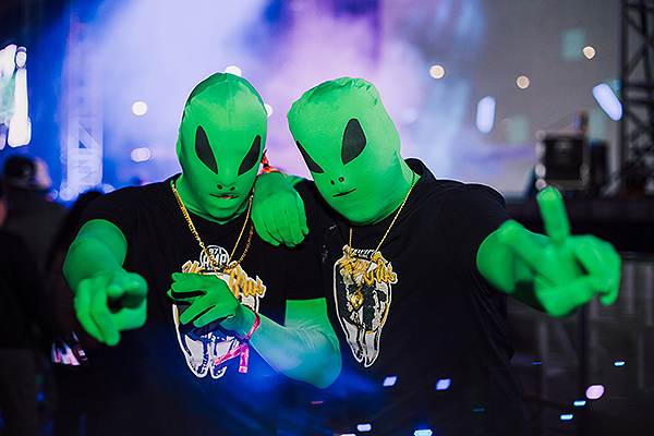Aliens roam the Downtown Las Vegas Event Center - Photo credit: DLVEC