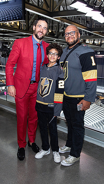 Deryk Engelland and Carnell Golden Pipes Johnson at Hyde Lounge at TMA 10.17.19