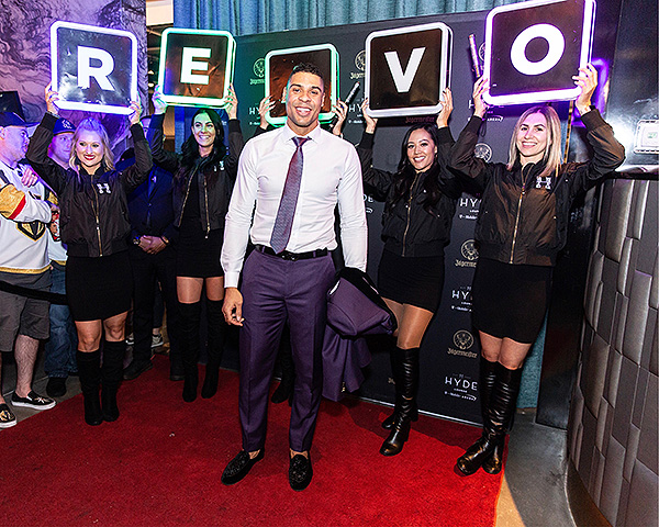 Ryan Reaves celebrates victory against the Ottawa Senators at at Hyde Lounge at TMA 10.17.19