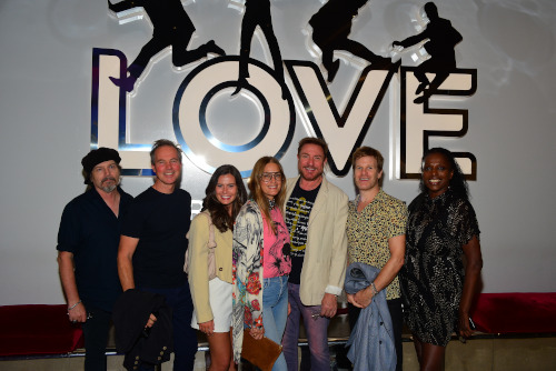 Simon LeBon and Guests Pose For a Photo at The Beatles LOVE by Cirque du Soleil August 31 2022 2