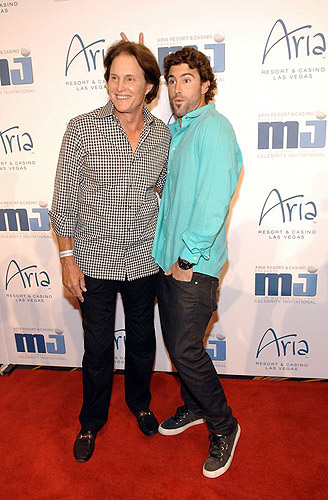 Bruce and Brody Jenner on the red carpet at MJCI Gala at ARIA Resort and Casino Las Vegas 4.5.13
