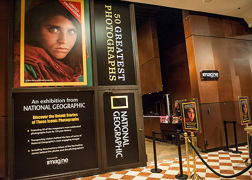 Main Entrance to 50 Greatest Photographs of National Geographic 2013 Tom Donoghue Photography and Imagine Exhibitions Inc