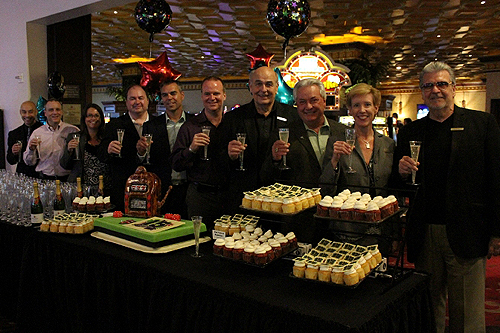 10.10.14 Rampart Casino Executives Toast to the 15-Year Anniversary