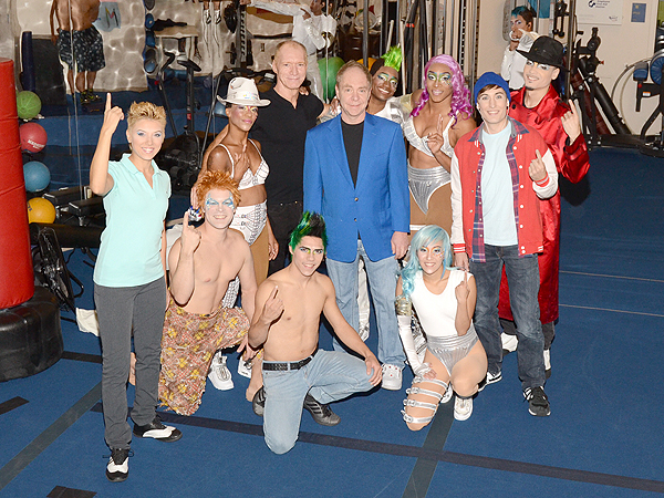 World famous entertainer Teller of Penn and Teller with the cast of Michael Jackson ONE by Cirque du Soleil