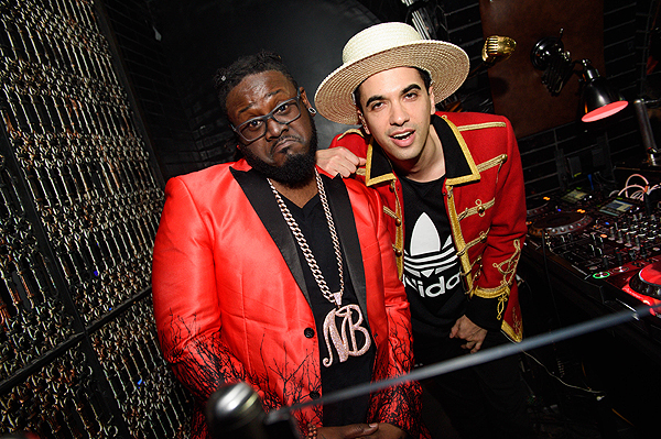 TPain DJ Cassidy at Sean Diddy Combs and CIROC Ultra Premium Vodka host CIROC The New Year 2017 After Party at Lavo Casino Club at The Palazzo on December 31 2016