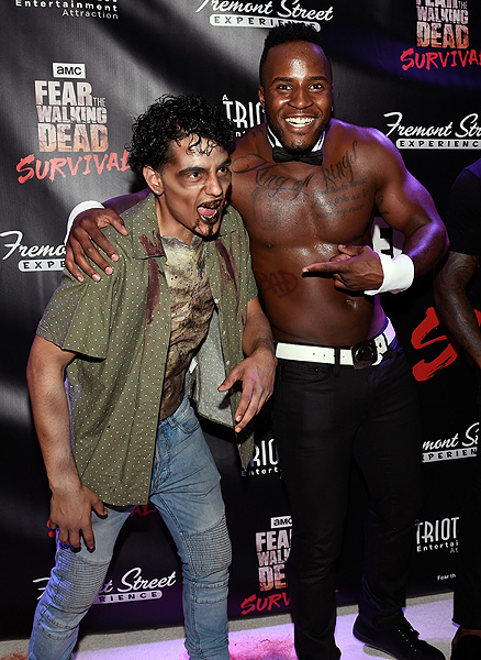 Okewa Garrett from Chippendales at Fear the Walking Dead Survival Grand Opening at FSE in Las Vegas credit Las Vegas News Bureau