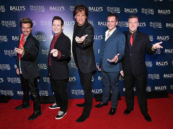 Tommy Wind Farrell Dillon Greg Gleason Jason Bird Chris Randall on the red carpet at opening night of Masters of Illusion at Ballys Las Vegas 12.13.17 credit Ethan Miller
