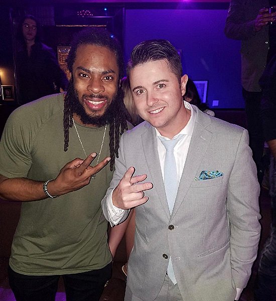 Richard Sherman parties at Hyde Bellagio in Las Vegas 2.6.18