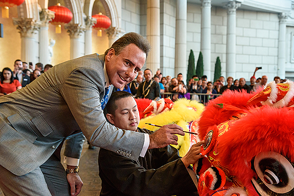 Chinese New Year 2018 Caesars Palace Eye Painting Ceremony Caesars Entertainment President CEO Mark Frissora