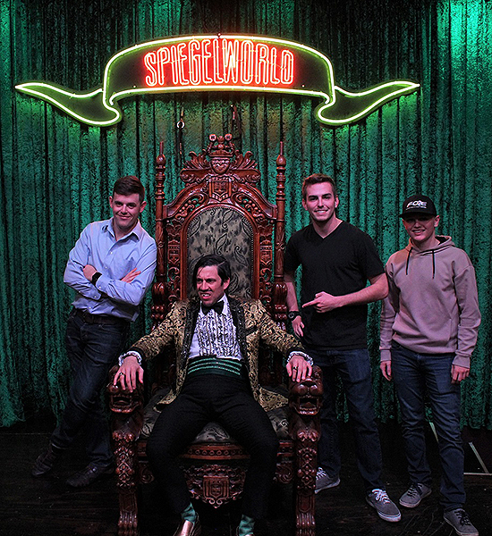 NASCAR Drivers Spencer Gallagher Justin Haley and Dalton Sargeant Attend ABSINTHE at Caesars Palace 2.28.18 Credit JosephSanders Spiegelworld