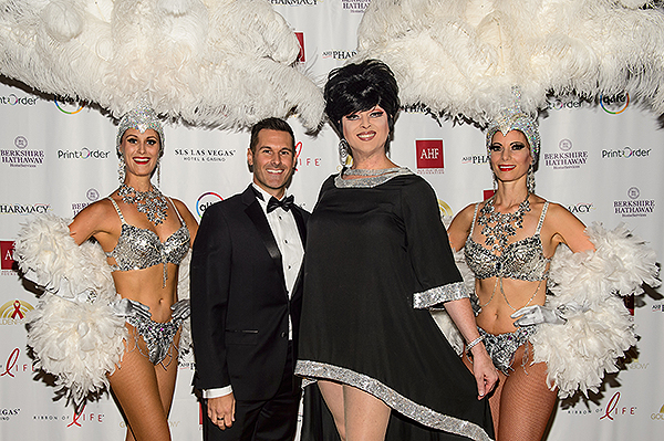 Host Sean McAllister and Edie post for pictures on the red carpet Credit Brenton Ho