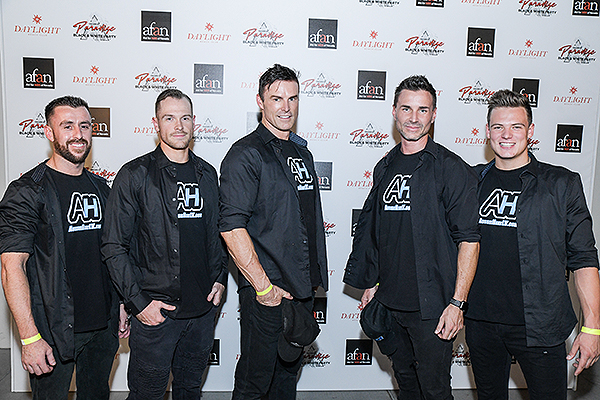 Aussie Heat shows their support for AFAN s Black White Party Credit Amit Dadlaney