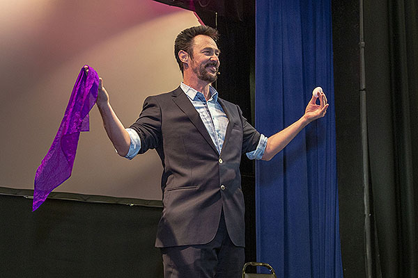Lance Burton performs for clients at OV