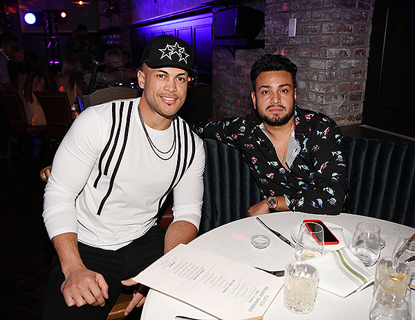 Giancarlo Stanton and Frankie Delgado celebrate CATCH Las Vegas Grand Opening at ARIA Resort Casino
