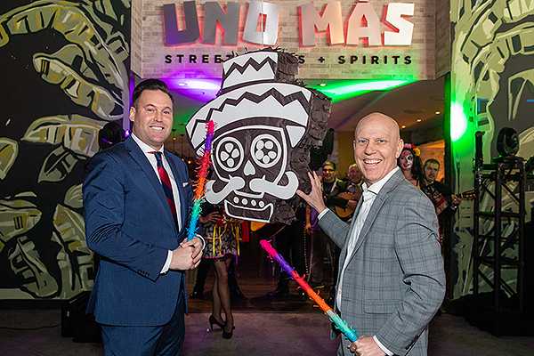 Anthony Olheiser and Paul Hobson at the Grand Opening of Uno Mas 1