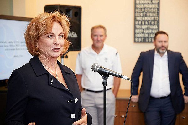 Connie Jones PGC board member at event