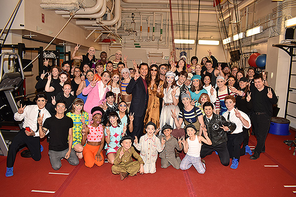 Matthew McConaughey and Camila Alves Backstage with the Cast at LOVE by Cirque du Soleil Jan. 18 2020