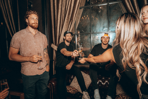 The Barbershop Laurent Brossoit Nicolas Hague and Brett Howden credit Honeyshot Visuals