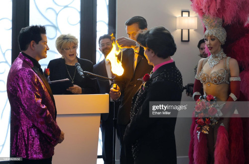 The Little Vegas Chapel Celebrated Expansion During Pride Month With Celebrity Commitment Ceremony - Photo credit: Ethan Miller Getty Images