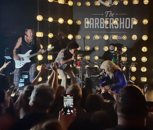 Bruno Mars and Anderson .Paak performing at The Barbershop Cuts Cocktails