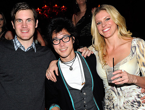 Director_Jamie_Linden_with__Aaron_Yoo_and_Kelly_Noonan_at_TAO