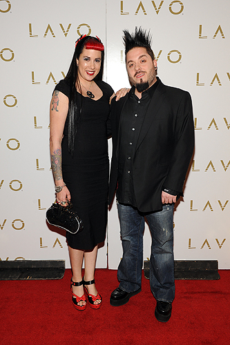 Rachel_Federoff_and_Destin_Pfaff_at_LAVO_red_carpet