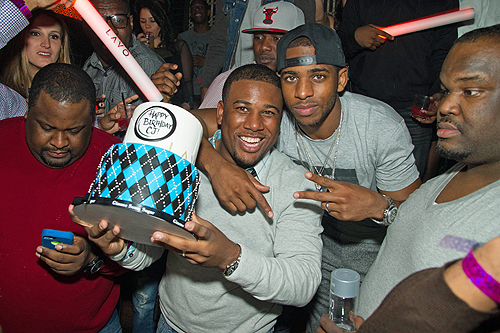 Chris Paul and brother CJ at LAVO