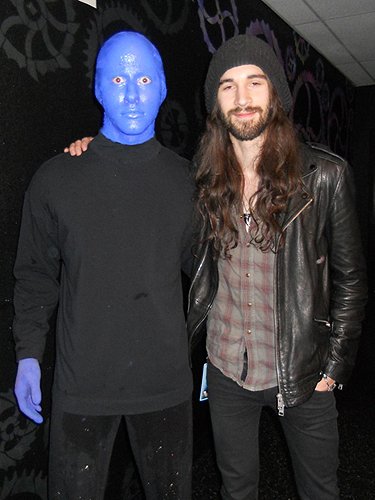 2.12.14 Frank Sidoris of Slash Visits Blue Man Group at Monte Carlo Resort and Casino