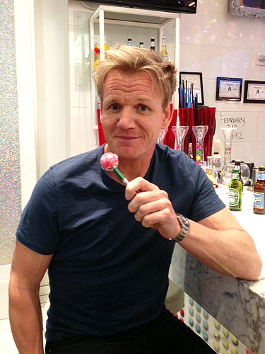Gordon Ramsay with a Sugar Factory Couture Pop