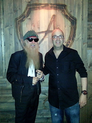 Billy Gibbons at The Ainsworth with restaurant manager Tommy Ippolito low res