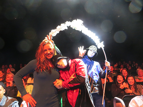 Miesha Tate and Jabbawockeez Photo Credit- Jabbawockeez