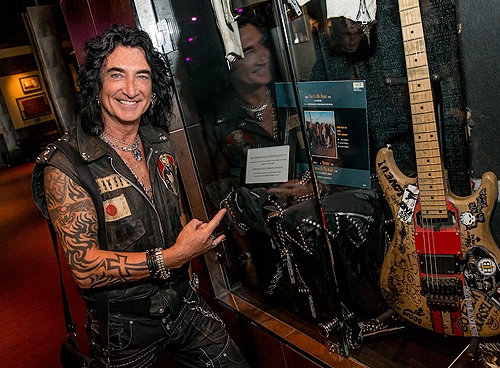 Robin McAuley from RAIDING THE ROCK VAULT with Black Suit Worn During This Is My Heart Video Credit Erik Kabik