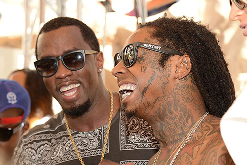 5.26.13 Diddy and Lil Wayne hang out at REHAB in Hard Rock Hotel Casino credit Scott Harrison