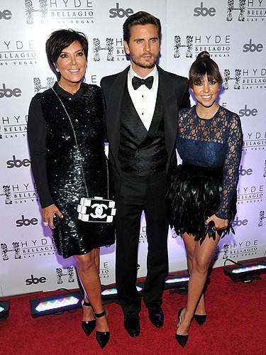 Kris Jenner Scott Disick Kourtney Kardashian at Hyde Bellagio Las Vegas 5.26.13