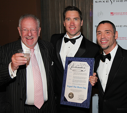Mayor Oscar Goodman with David Saxe and Tiger Martina