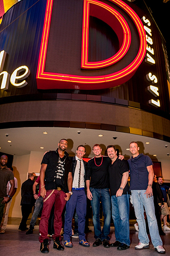 Ryan Lochte celebrates birthday at the D Las Vegas with Matt Haupt Cullen Jones and Eddie Moses 8.18.13 - Photo Credit Glenn Brogan