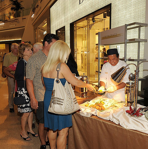 ARIA_Resort__Casinos_Lemongrass_serving_Prawn_Cake_and_Som_Tam_at_Crystals_for_Fashions_Night_Out