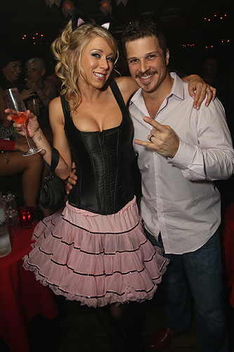 Katie Morgan and Mark Shunock inside The ACT Nightclub