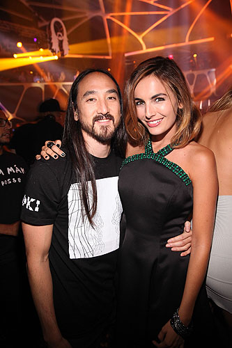 Camilla Belle and Steve Aoki Hakkasan LV Nightclub