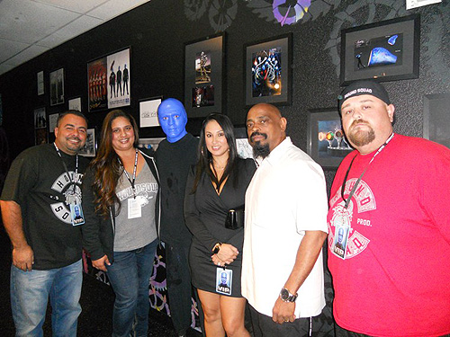 10.3.14 Luciano Aguilar and Sen Dog with family and friends at Blue Man Group at Monte Carlo Resort and Casino