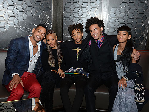 Will Smith Jada Pinkett Smith Jaden Smith Trey Smith and Willow Smith celebrate Trey Smiths 21st birthday at Hakkasan Las Vegas
