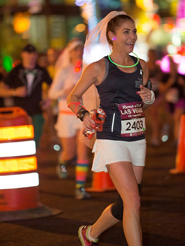 A bride races to the alter at Monte Carlo at Las Vegas Rock n Roll Marathon 11.16.14