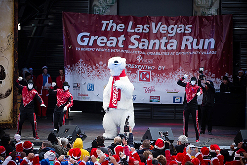 Jabbawockeez and the official Coca-Cola Polar Bear photo credit Opportunity Village
