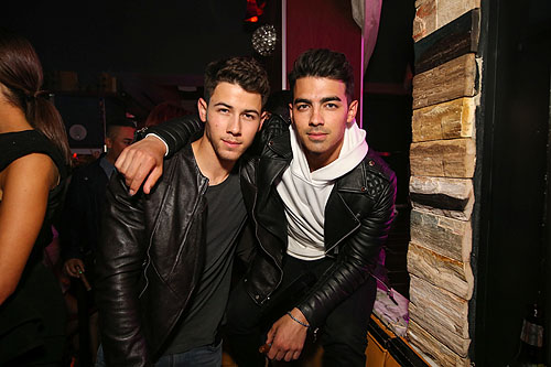 Nick and Joe Jonas inside Hyde Bellagio 4.25.15