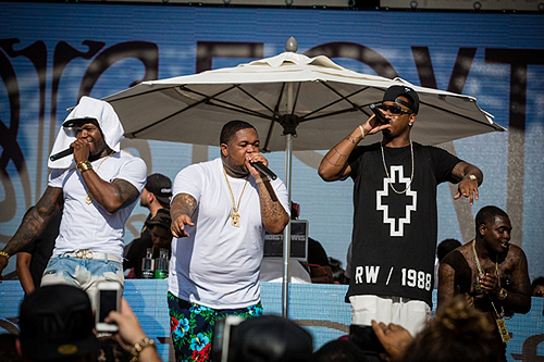 50 Cent DJ Mustard and Jeremih give exclusive performance at Foxtail Pool Club during FIght Weekend Seva Kalashnikov