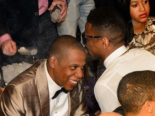 JAY-Z and Fabolous attend DUSSE Presents Fight Weekend At Marquee Las Vegas  Photo by Al Powers