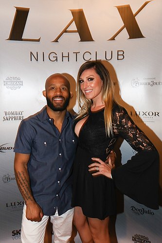 Demetrious Johnson and Destiny Bartels at LAX Nightclub at Luxor Hotel and Casino April 23 2