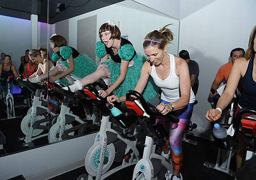 Joy Jenkens from Absinthe entertains riders throughout the special themed class Credit Denise Truscello